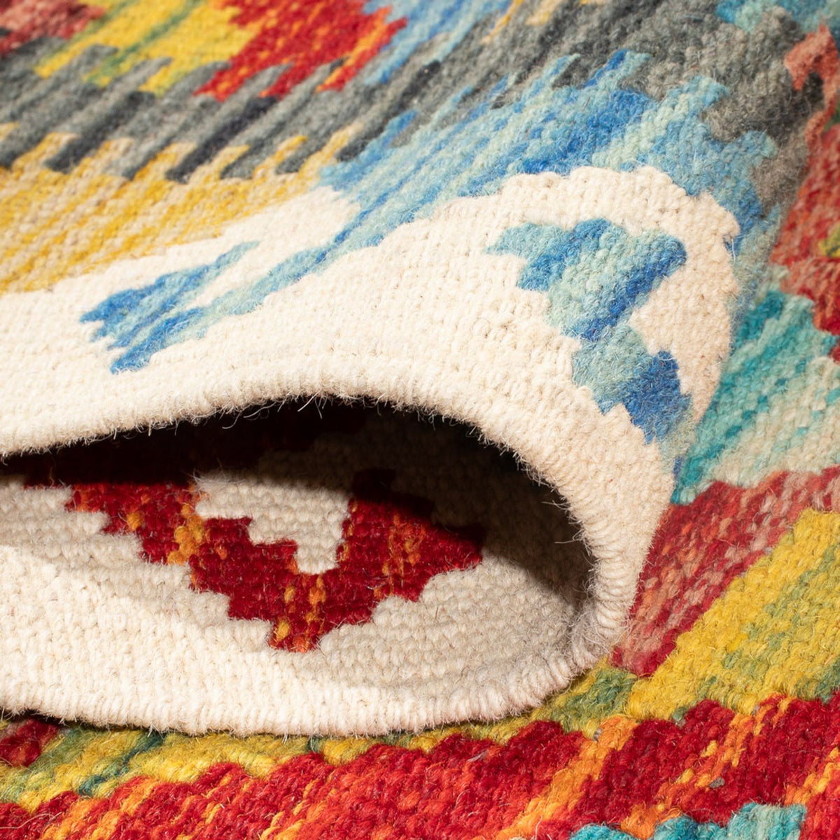 Loper Kelim tapijt - Splash - 232 x 80 cm - veelkleurig