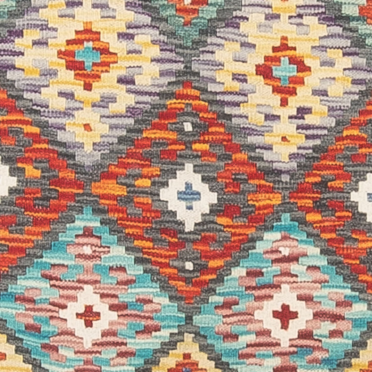 Loper Kelim tapijt - Splash - 255 x 74 cm - veelkleurig