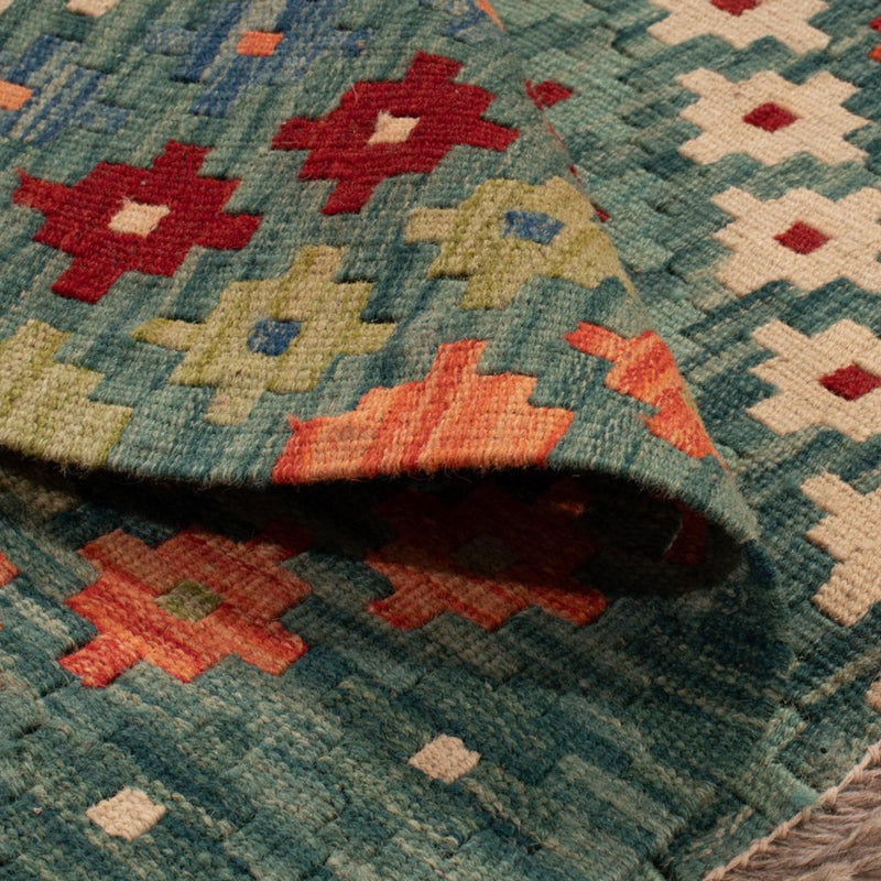 Kelim tapijt - Splash - 90 x 88 cm - veelkleurig