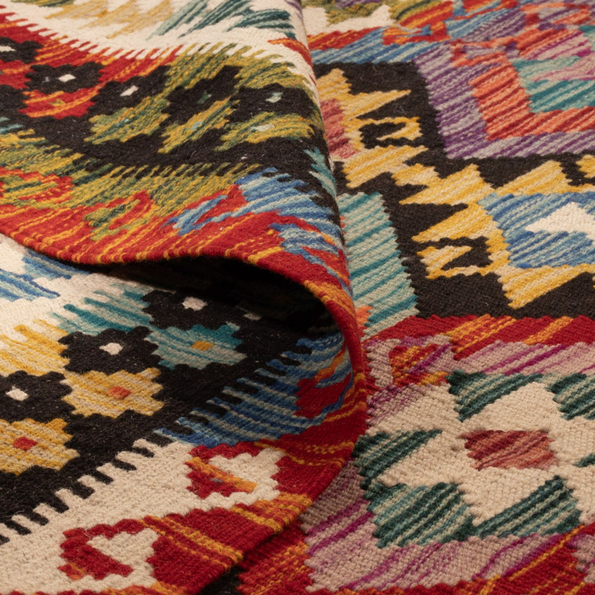 Kelim tapijt - Splash - 250 x 163 cm - veelkleurig