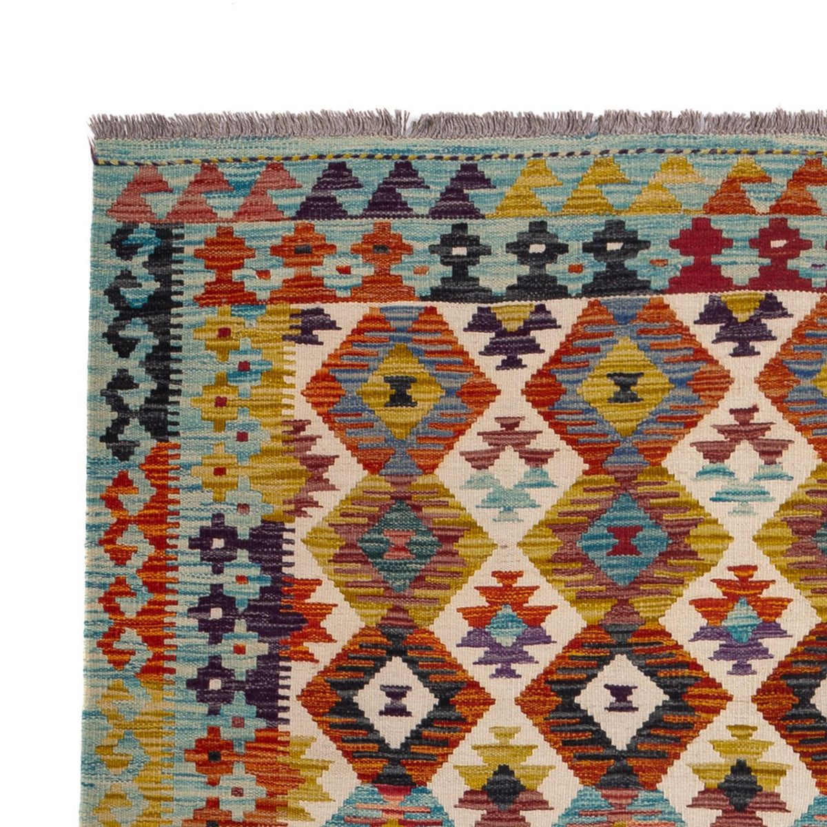 Kelim tapijt - Splash - 243 x 169 cm - veelkleurig