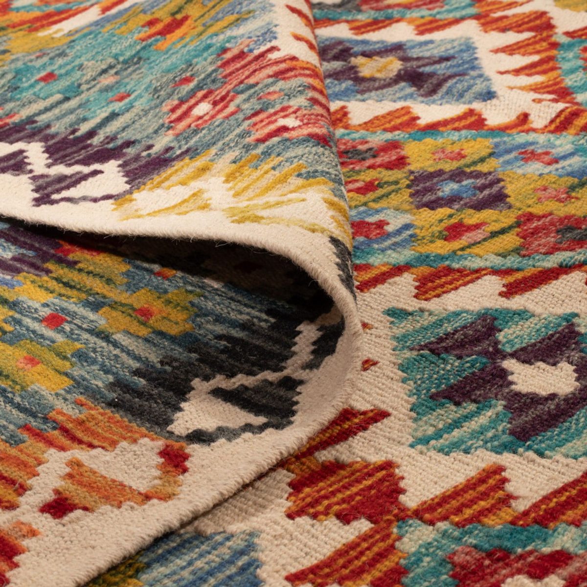 Kelim tapijt - Splash - 245 x 172 cm - veelkleurig