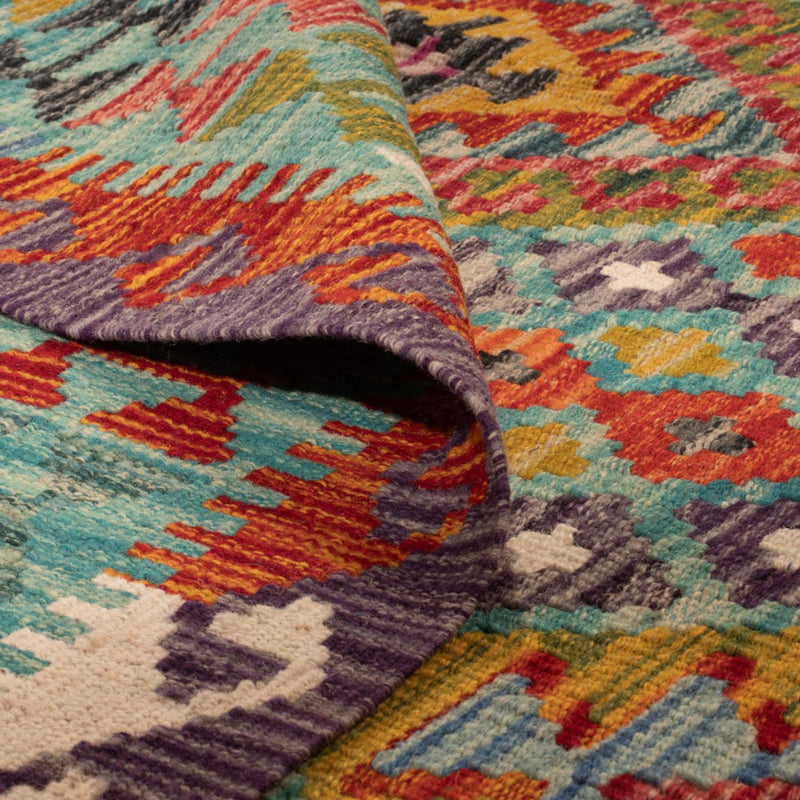 Kelim tapijt - Splash - 247 x 178 cm - veelkleurig