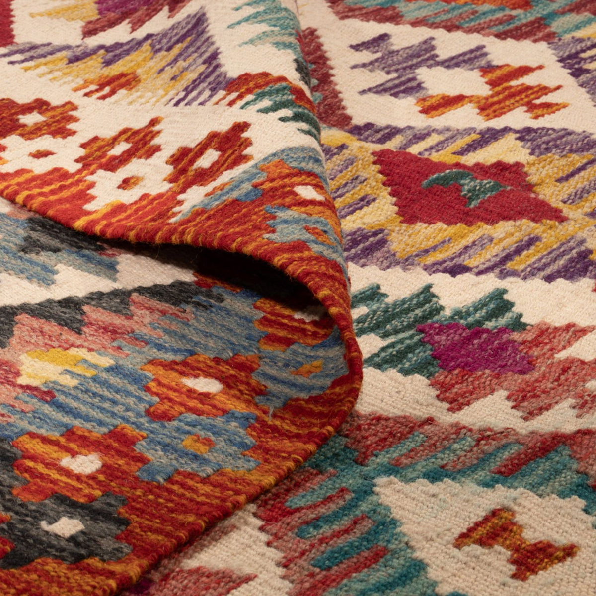 Kelim tapijt - Splash - 245 x 165 cm - veelkleurig