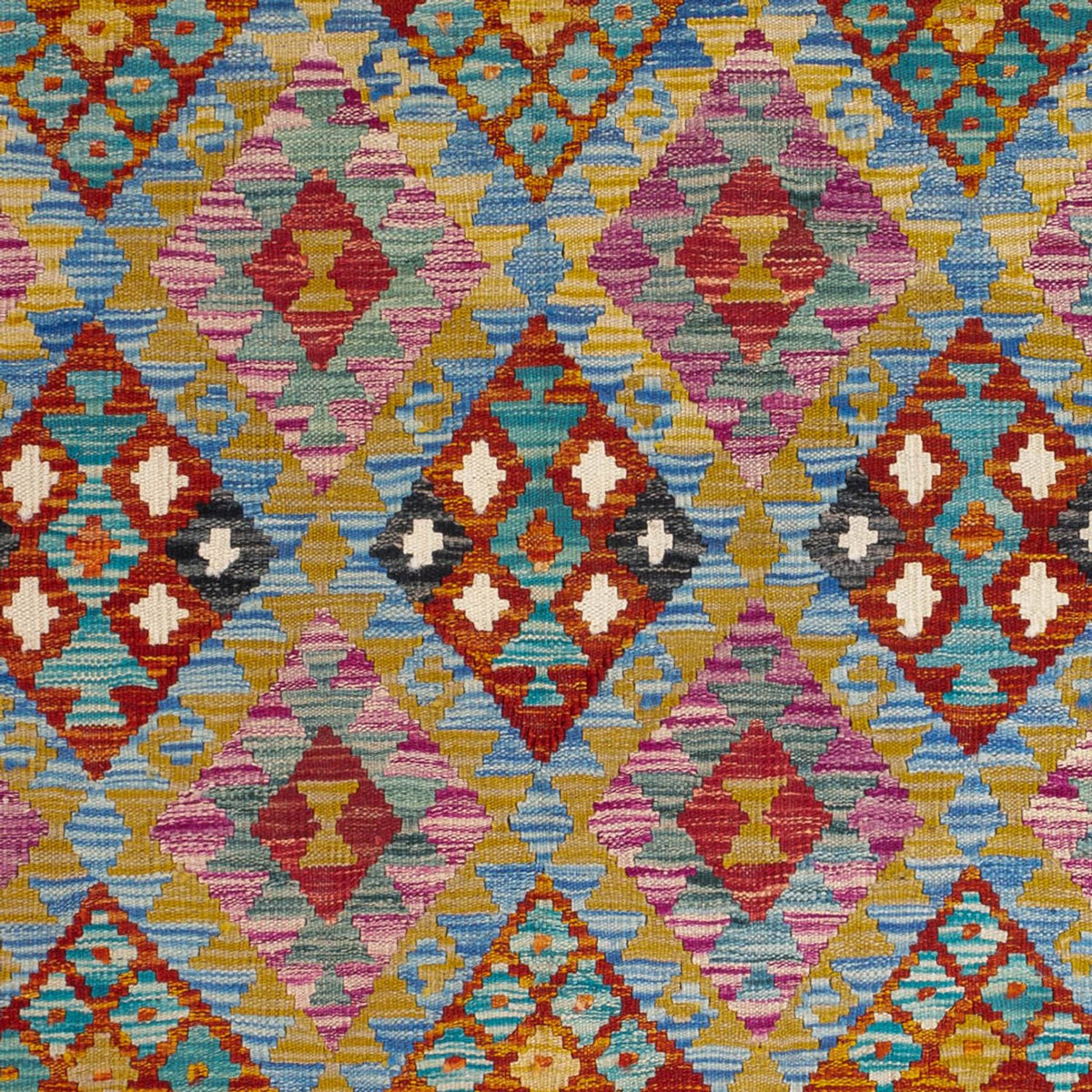 Kelim tapijt - Splash - 197 x 150 cm - veelkleurig
