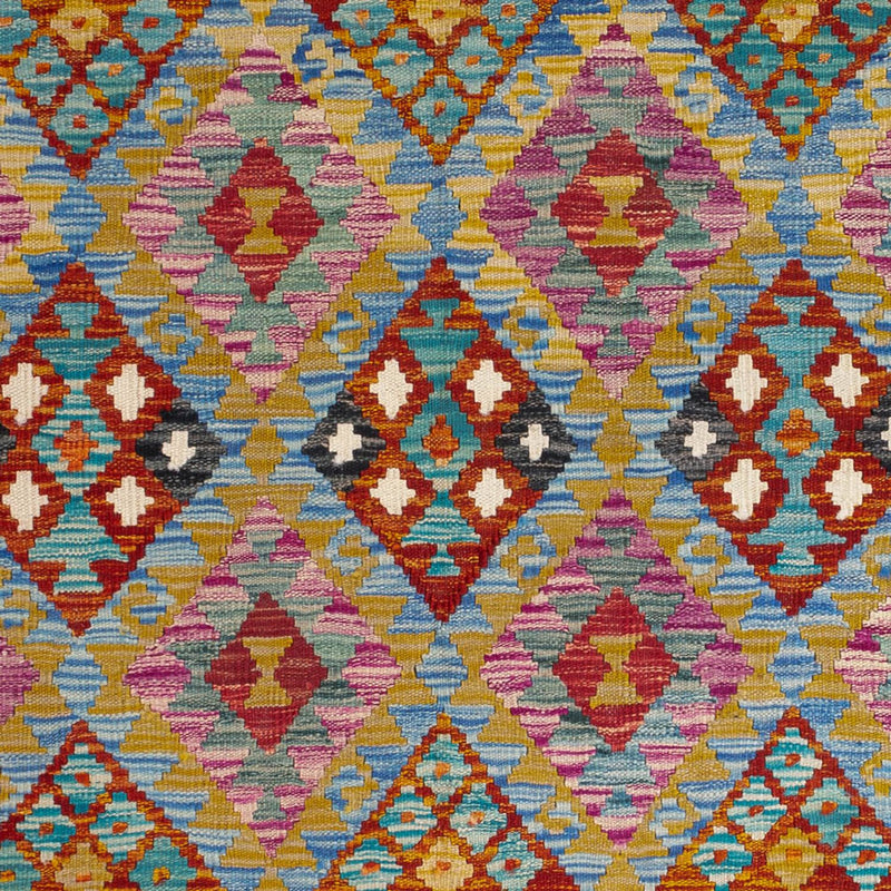 Kelim tapijt - Splash - 197 x 150 cm - veelkleurig