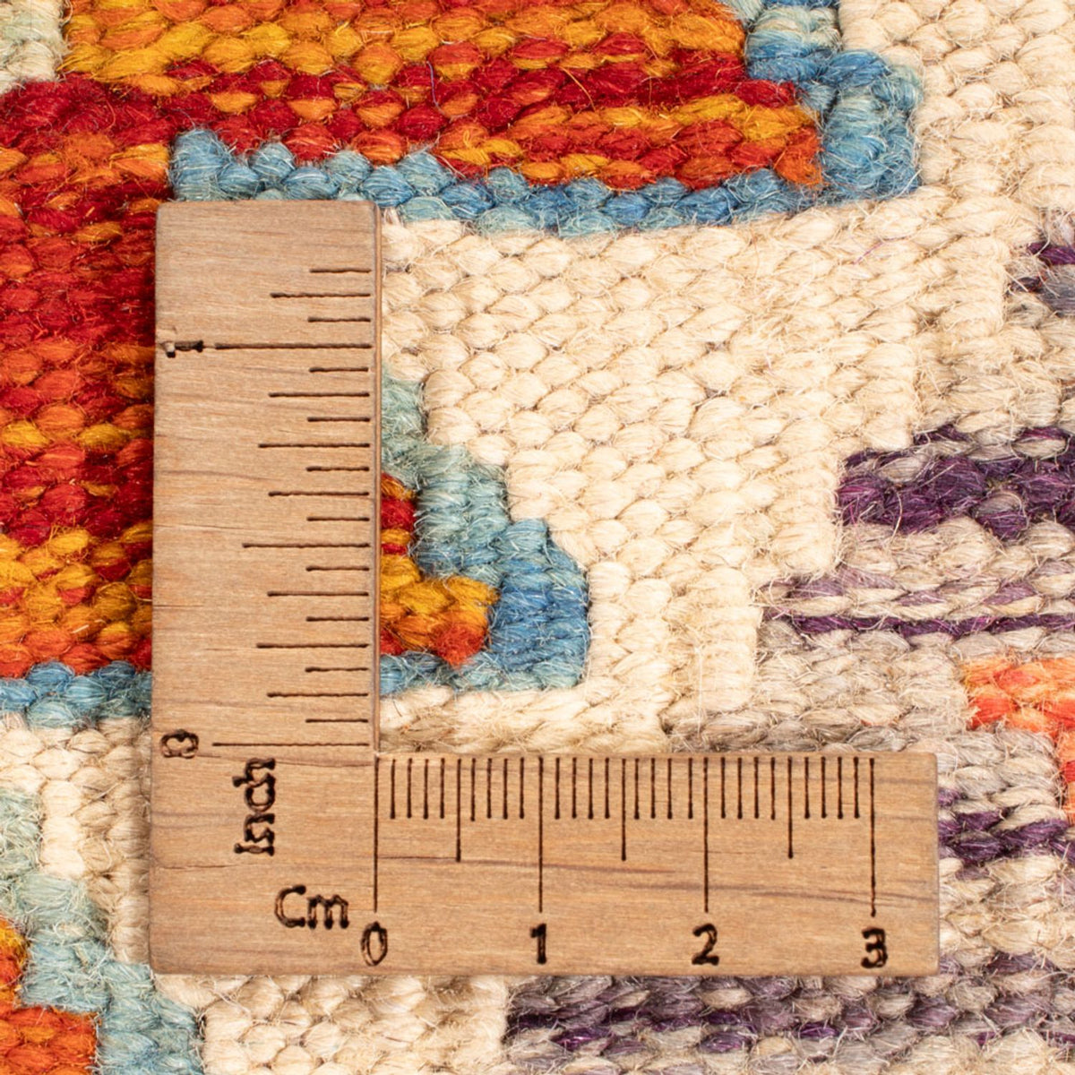 Kelim tapijt - Splash vierkant  - 152 x 152 cm - veelkleurig