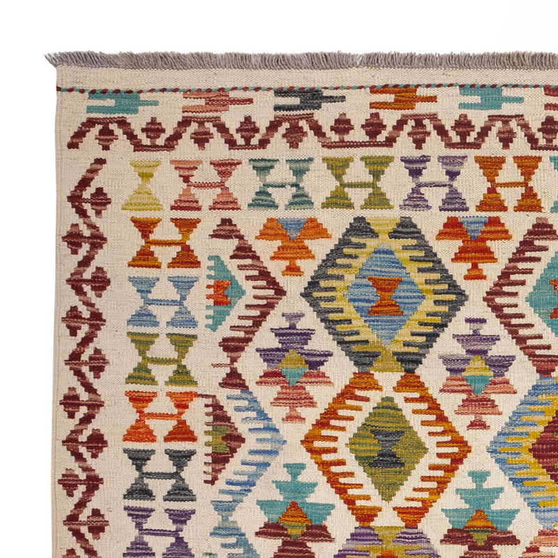 Kelim tapijt - Splash vierkant  - 154 x 143 cm - veelkleurig