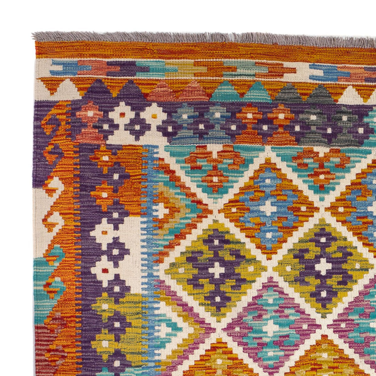 Kelim tapijt - Splash - 158 x 152 cm - veelkleurig