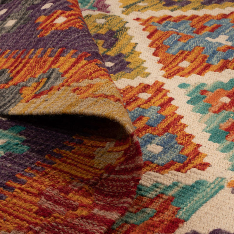 Kelim tapijt - Splash - 158 x 152 cm - veelkleurig