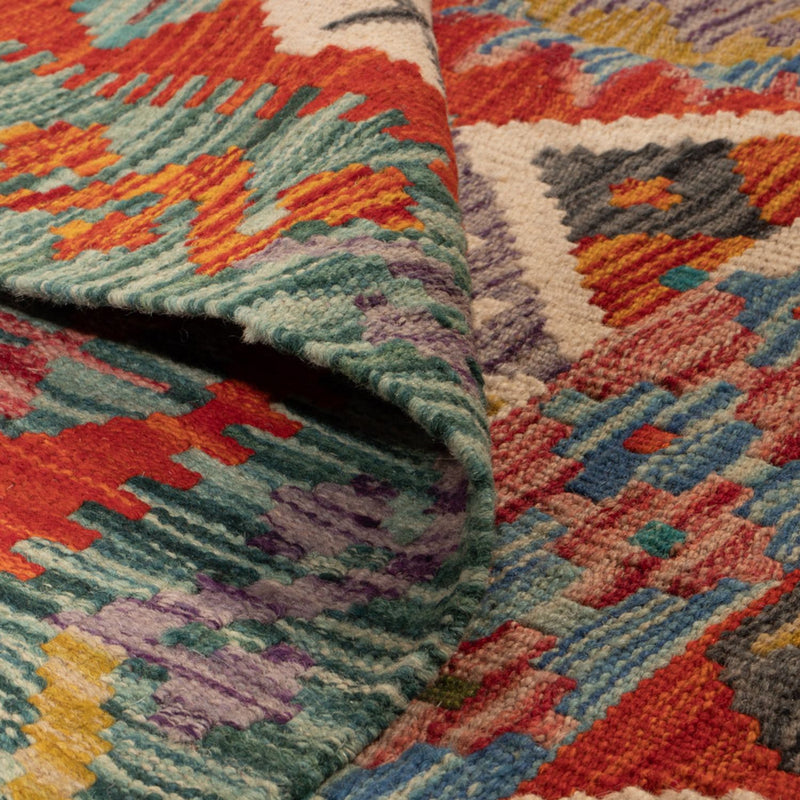 Kelim tapijt - Splash vierkant  - 154 x 152 cm - veelkleurig