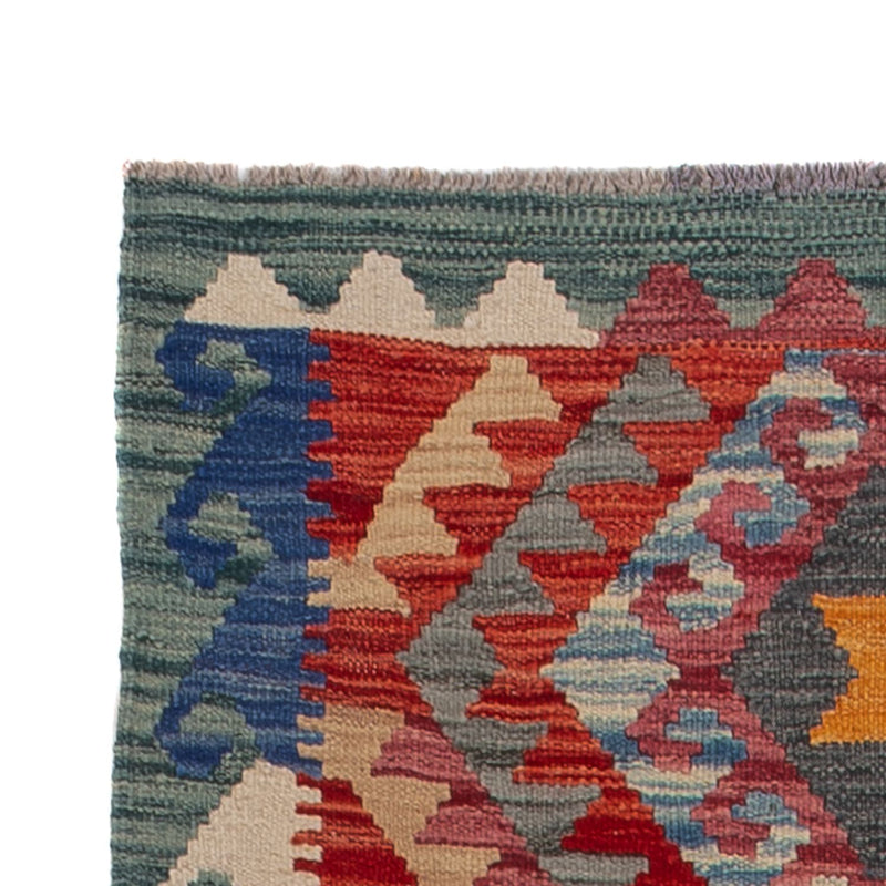 Loper Kelim tapijt - Splash - 244 x 79 cm - veelkleurig