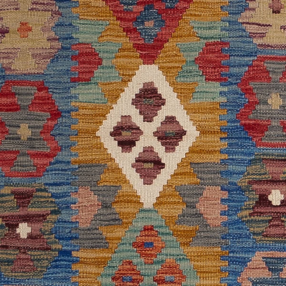 Loper Kelim tapijt - Splash - 255 x 82 cm - veelkleurig