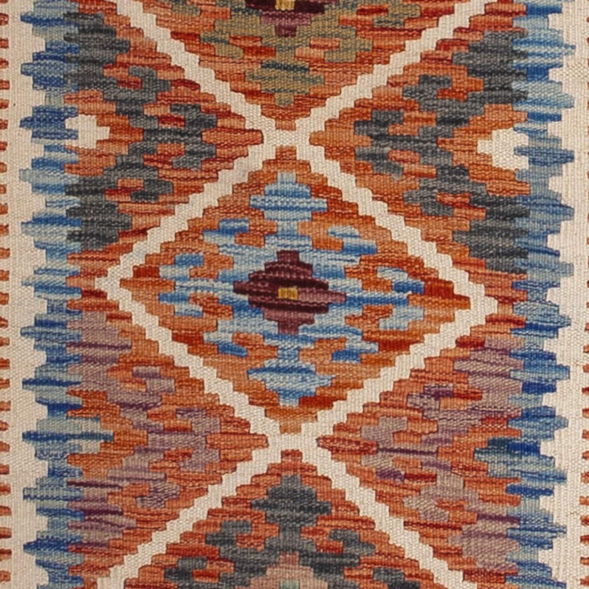 Loper Kelim tapijt - Splash - 246 x 76 cm - veelkleurig