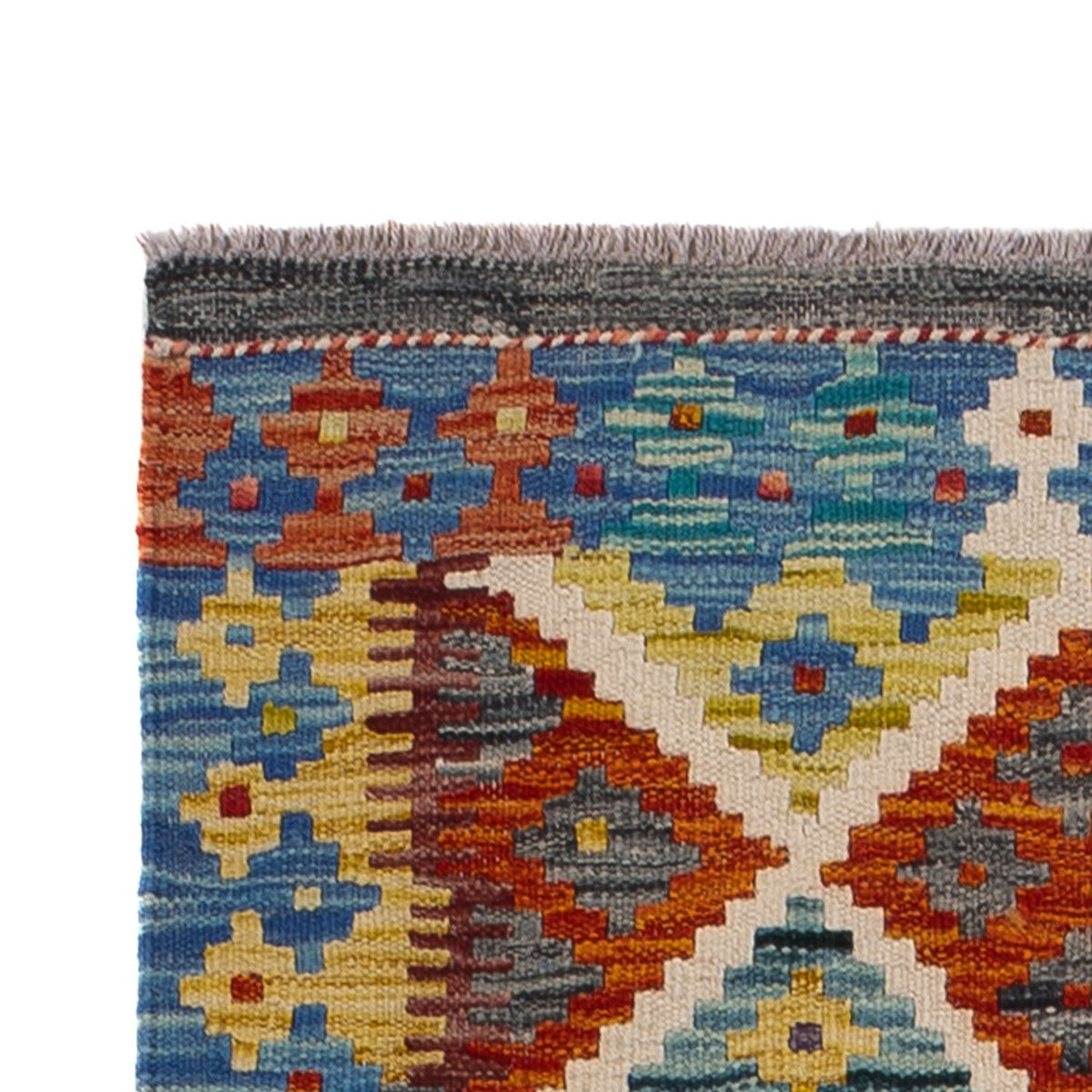 Loper Kelim tapijt - Splash - 239 x 79 cm - veelkleurig