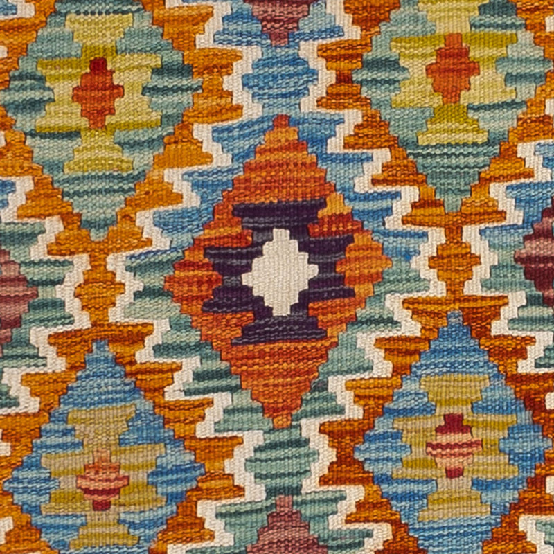 Loper Kelim tapijt - Splash - 201 x 84 cm - veelkleurig