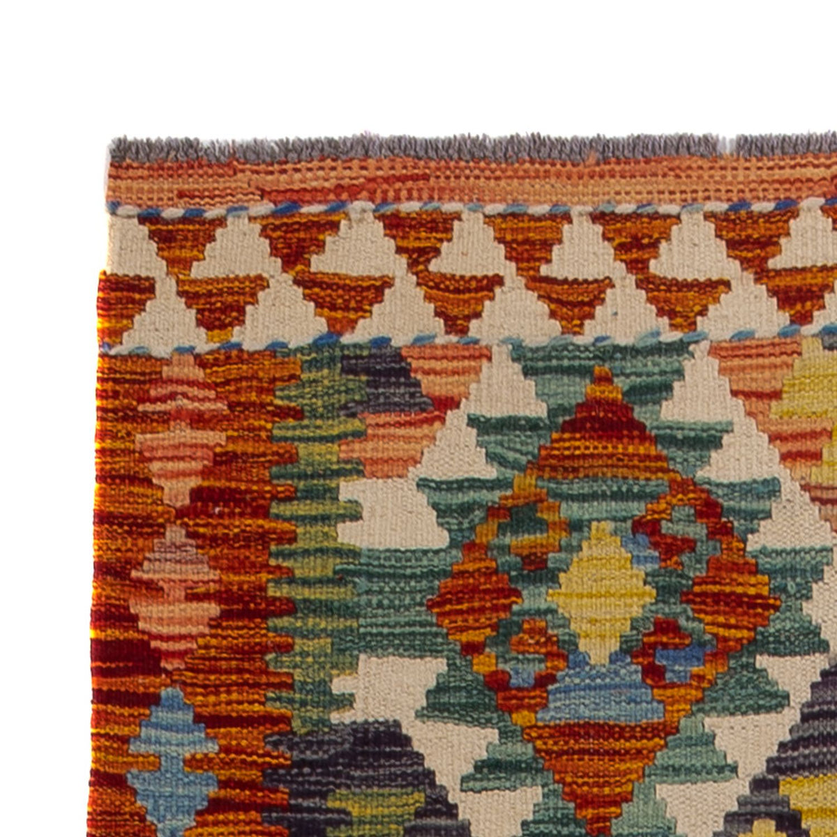 Loper Kelim tapijt - Splash - 202 x 86 cm - veelkleurig