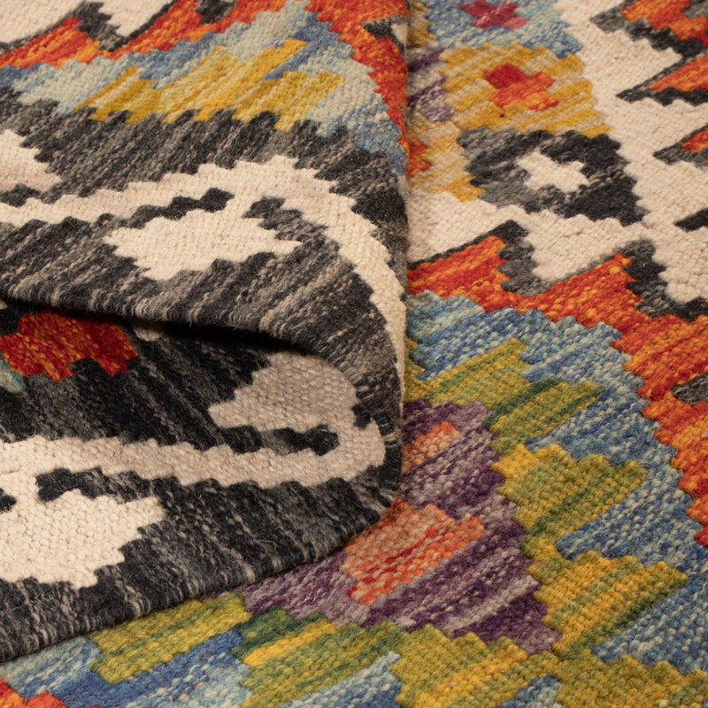 Loper Kelim tapijt - Splash - 193 x 80 cm - veelkleurig