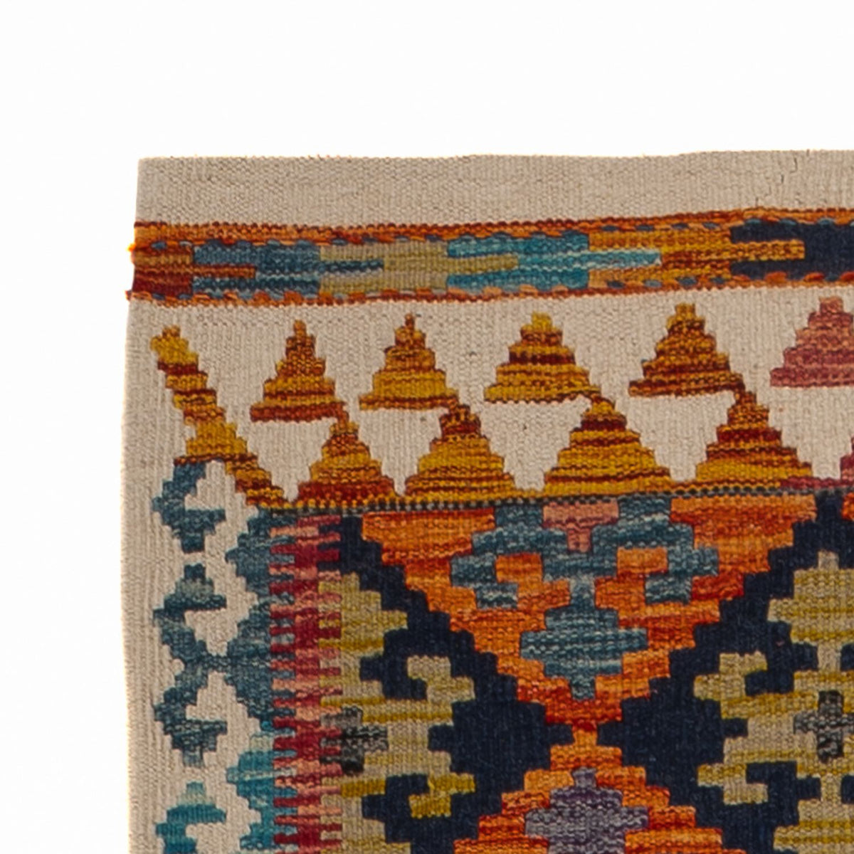 Loper Kelim tapijt - Splash - 199 x 76 cm - veelkleurig