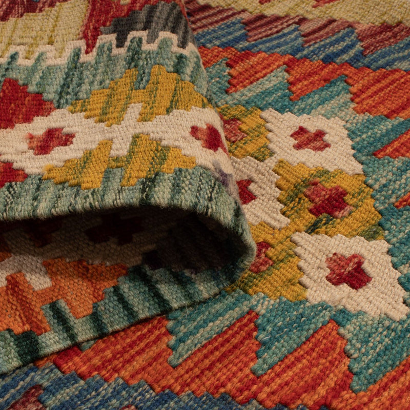 Kelim tapijt - Splash - 123 x 79 cm - veelkleurig