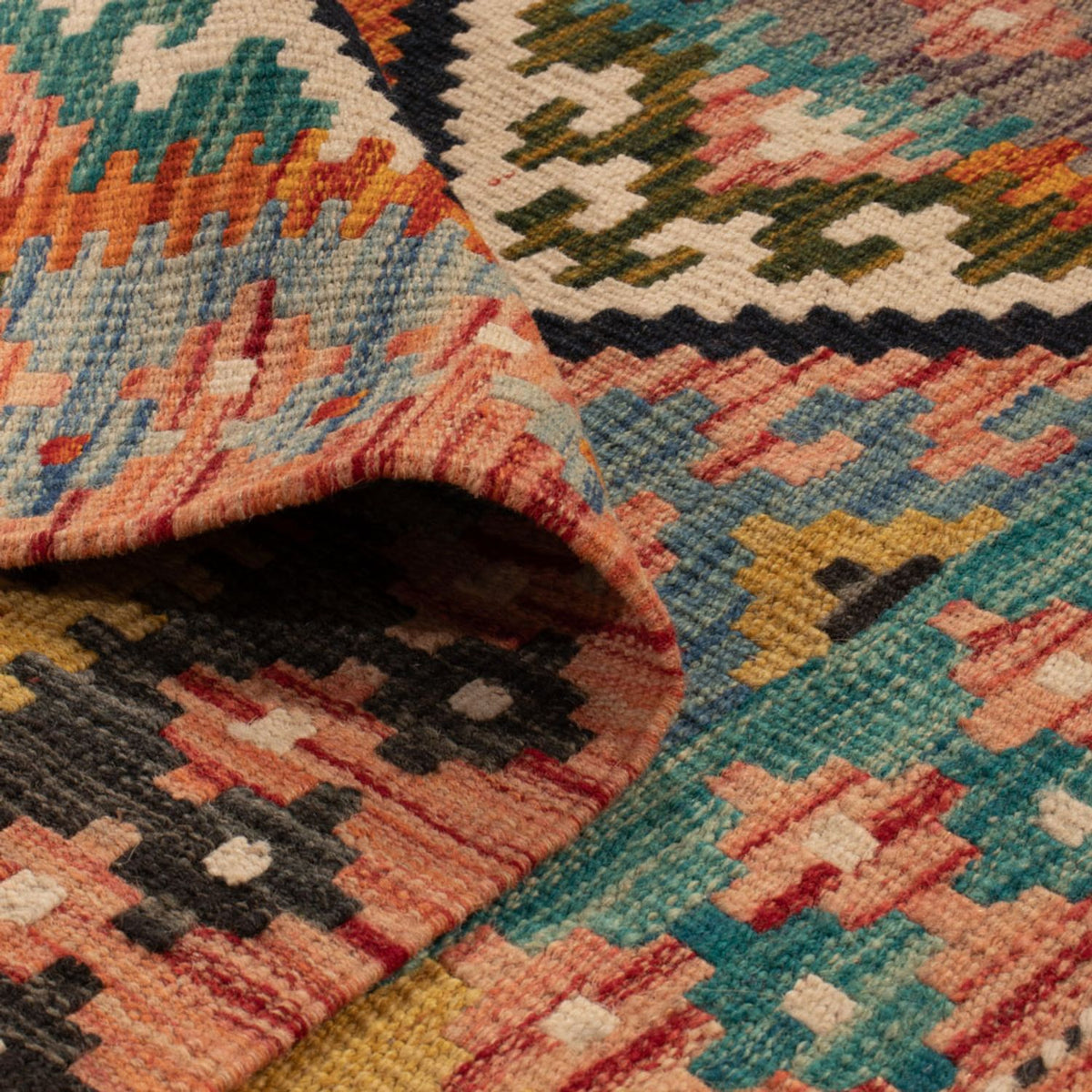 Kelim tapijt - Splash - 119 x 83 cm - veelkleurig