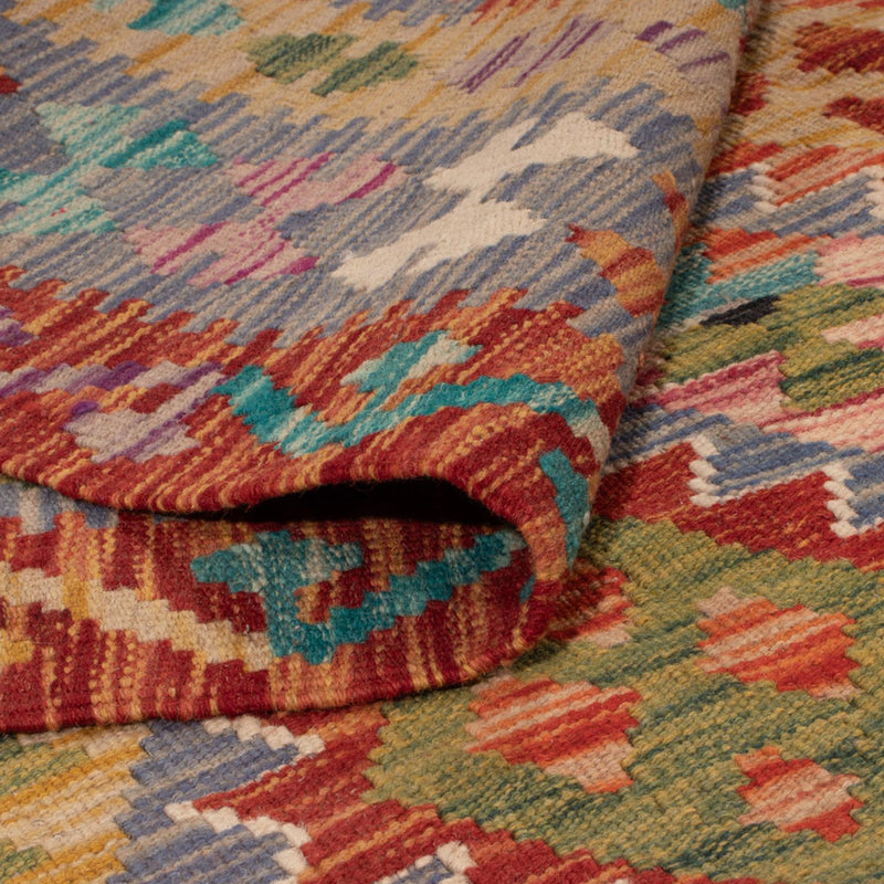Kelim tapijt - Splash - 204 x 148 cm - veelkleurig