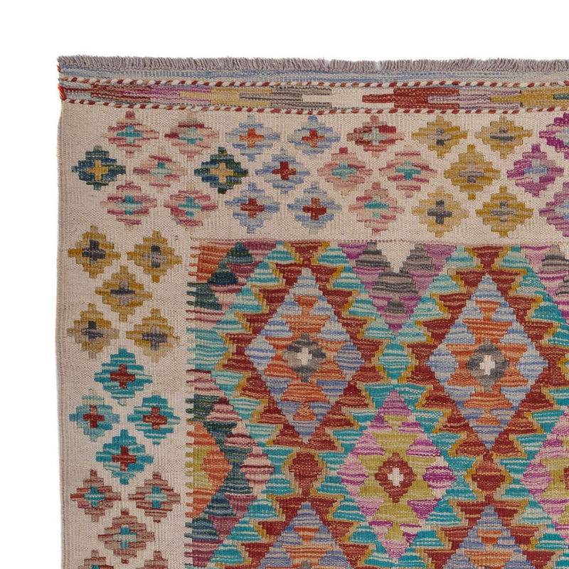 Kelim tapijt - Splash - 198 x 150 cm - veelkleurig
