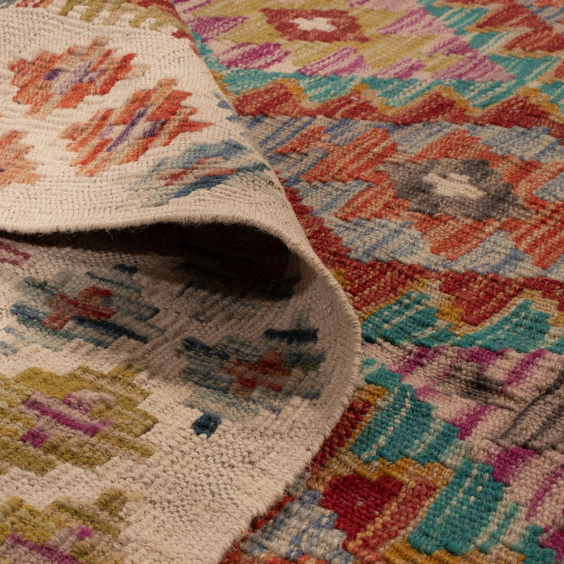Kelim tapijt - Splash - 198 x 150 cm - veelkleurig