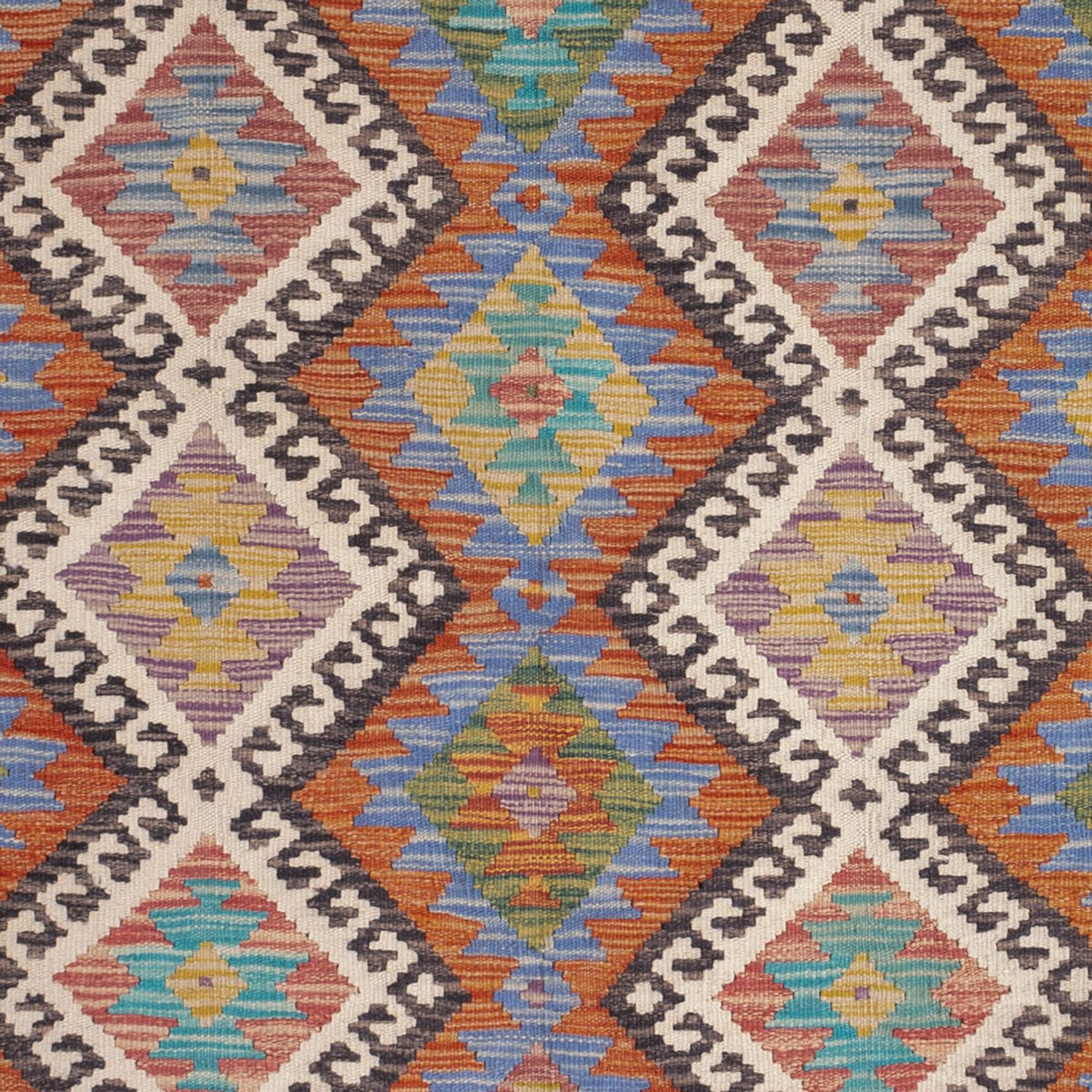 Kelim tapijt - Splash - 197 x 156 cm - veelkleurig