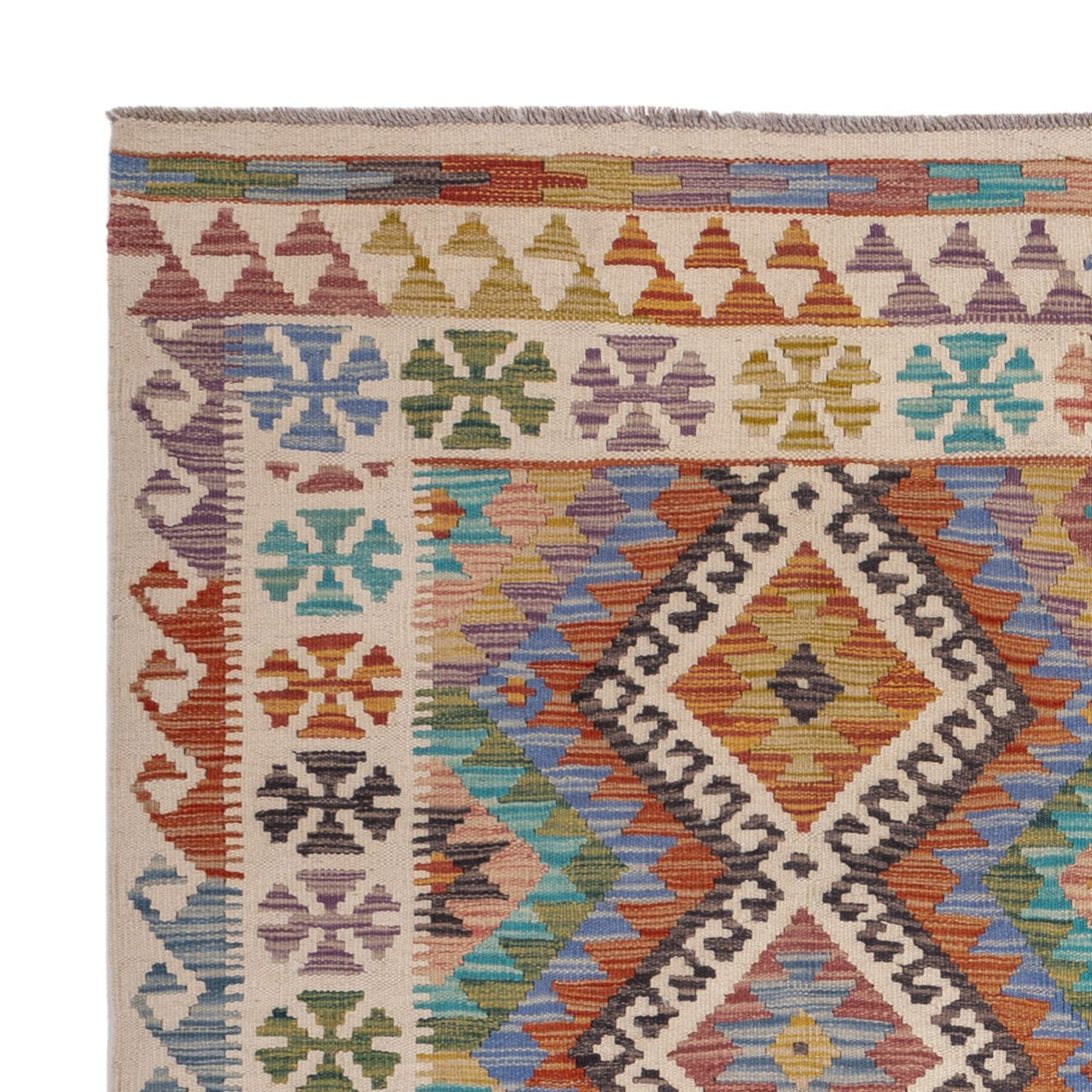 Kilim Maimana Tapijt 197x156cm - Wollen tapijt