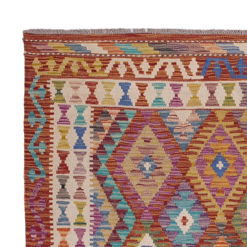 Kelim tapijt - Splash - 198 x 156 cm - veelkleurig