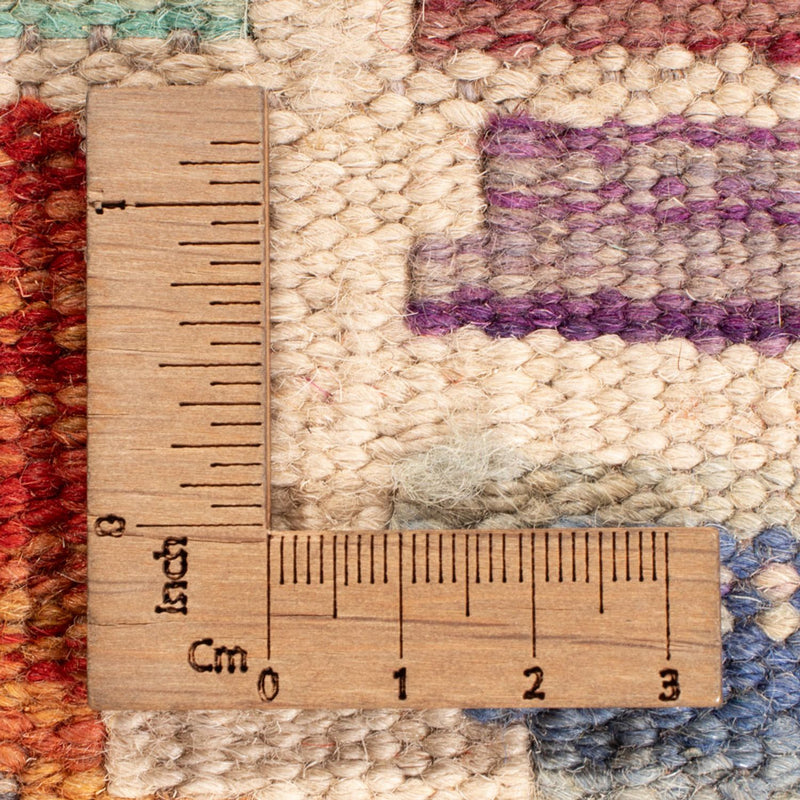 Kelim tapijt - Splash - 198 x 156 cm - veelkleurig