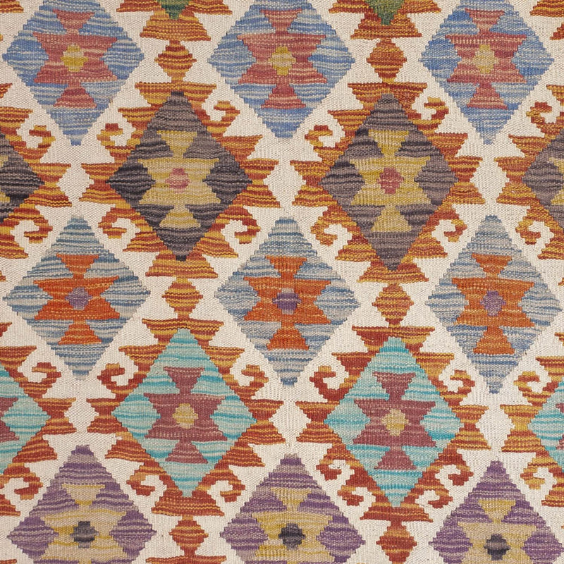 Kelim tapijt - Splash - 201 x 153 cm - veelkleurig