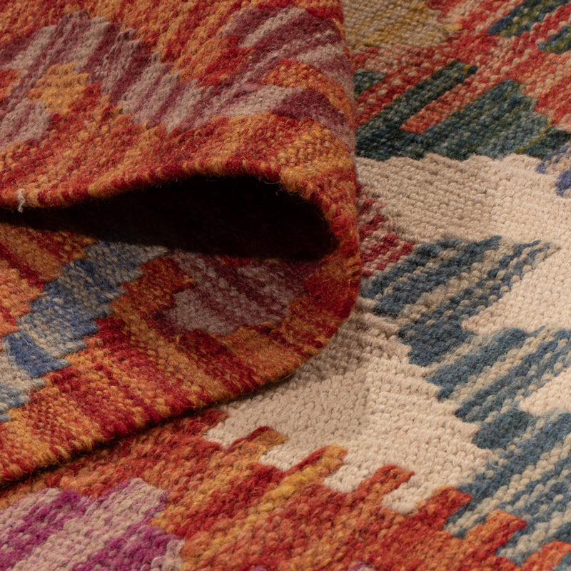 Kelim tapijt - Splash - 198 x 149 cm - veelkleurig