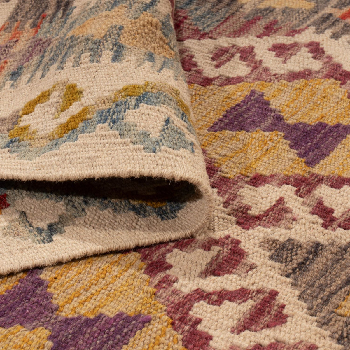 Loper Kelim tapijt - Splash - 301 x 79 cm - veelkleurig