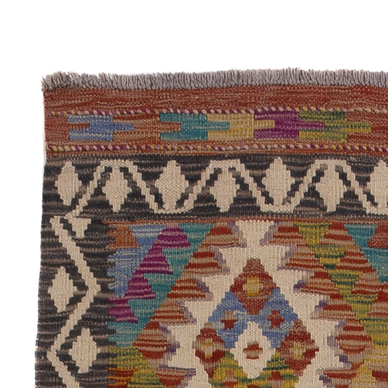 Loper Kelim tapijt - Splash - 295 x 85 cm - veelkleurig