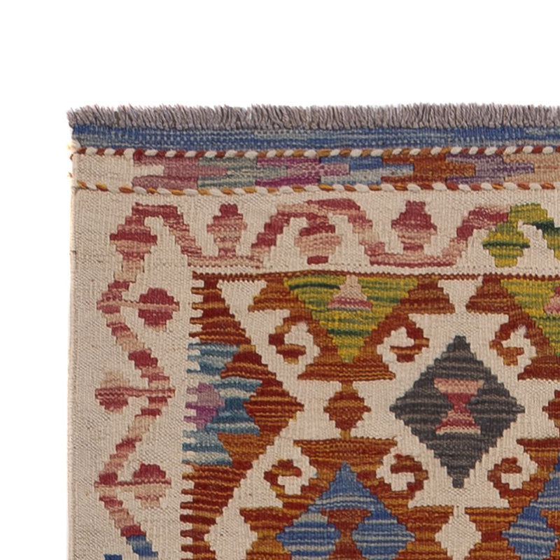 Loper Kelim tapijt - Splash - 269 x 84 cm - veelkleurig