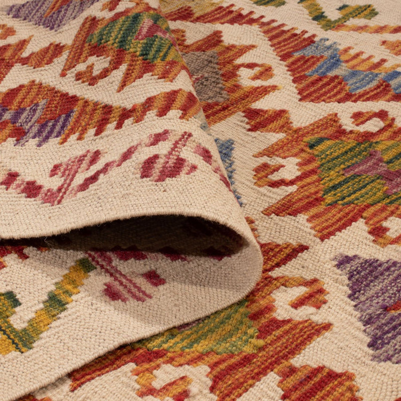 Loper Kelim tapijt - Splash - 269 x 84 cm - veelkleurig