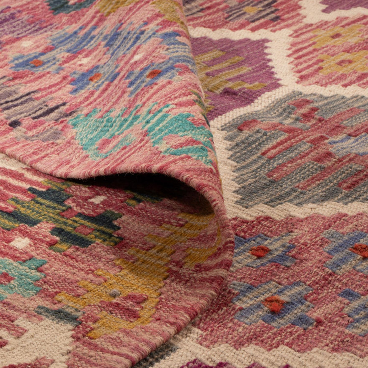Kelim tapijt - Splash - 254 x 177 cm - veelkleurig