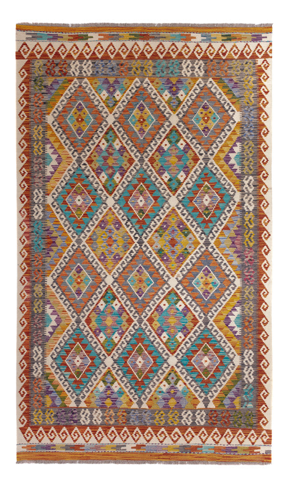 Kilim Maimana Tapijt 246x153cm - Wollen tapijt