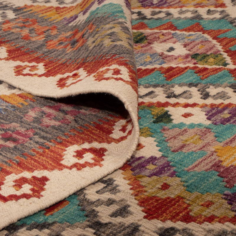 Kilim Maimana Tapijt 246x153cm - Wollen tapijt