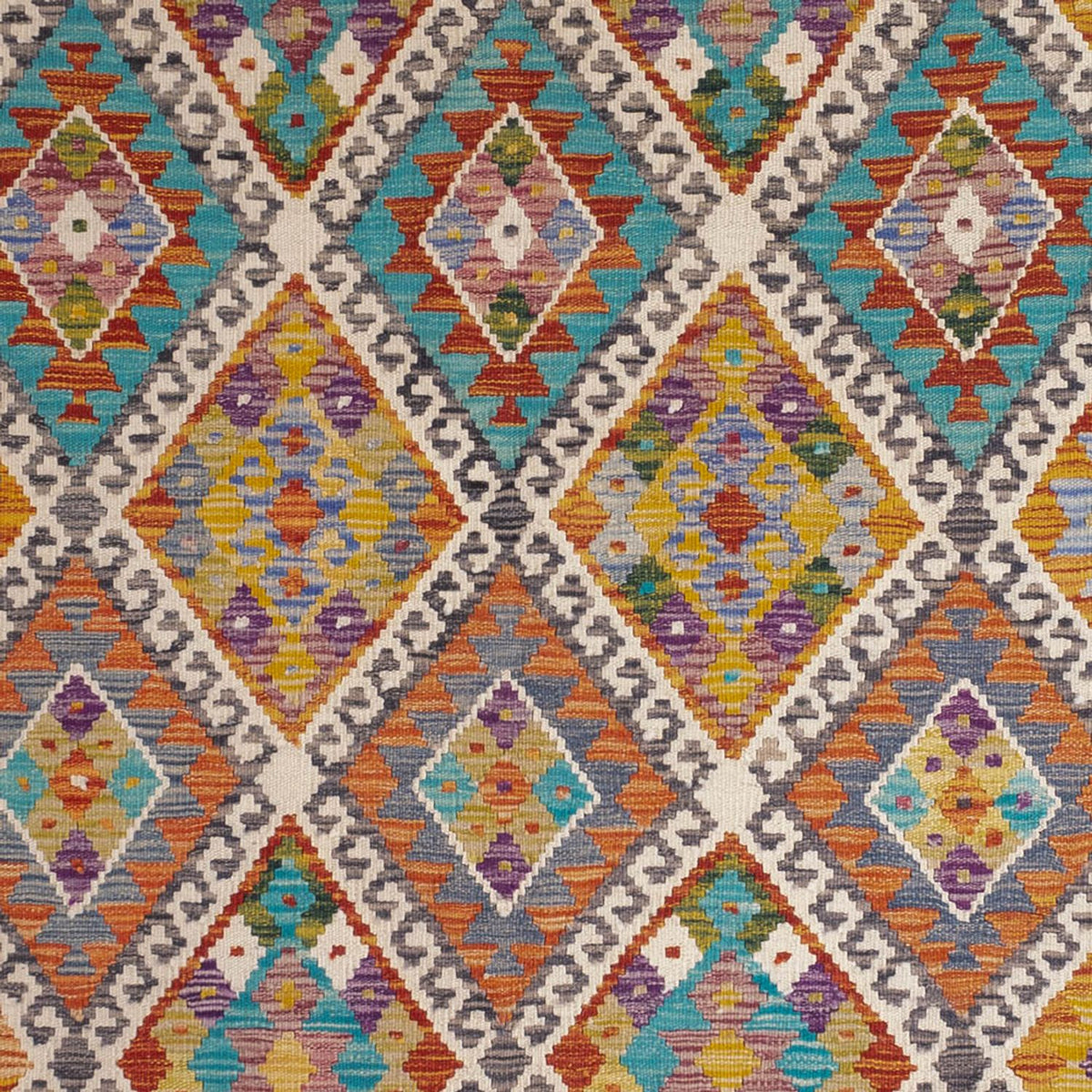 Kelim tapijt - Splash - 246 x 153 cm - veelkleurig