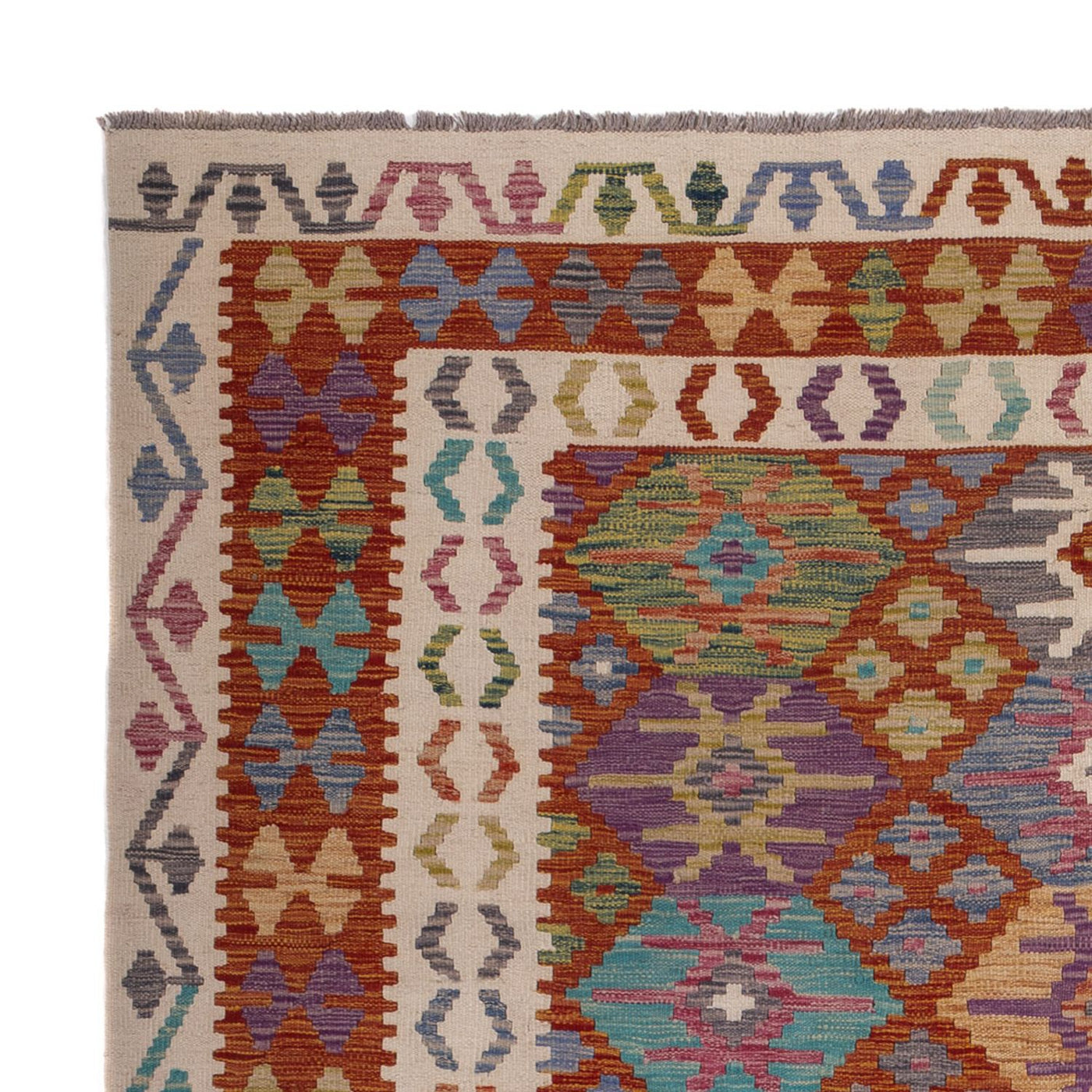 Kilim Maimana Tapijt 247x195cm - Wollen tapijt