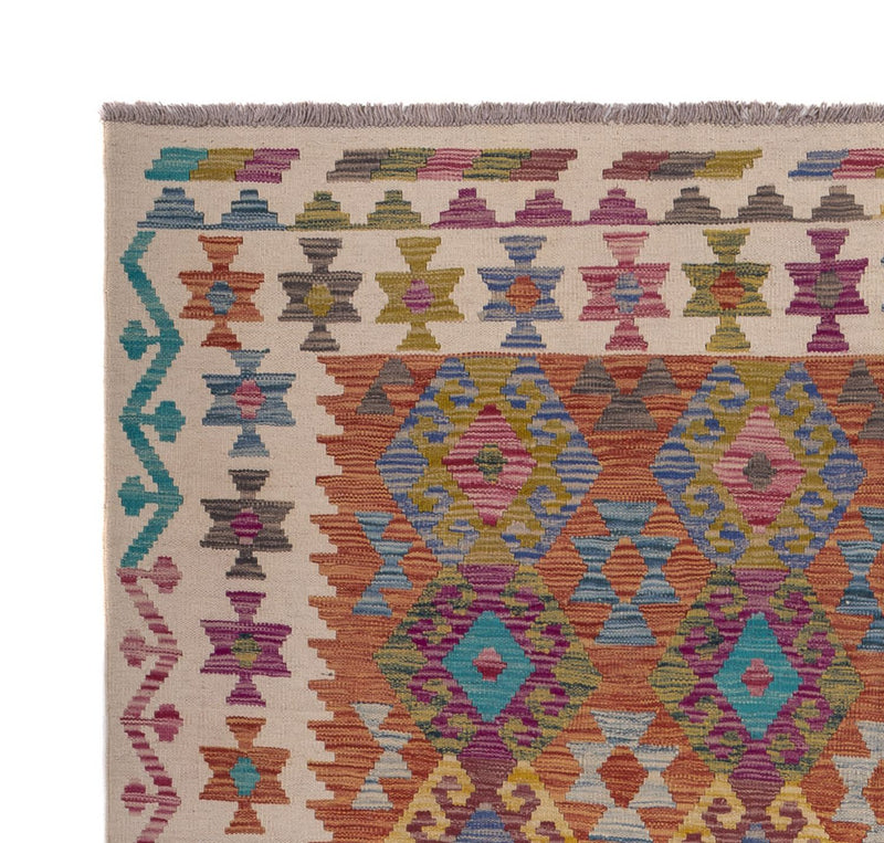 Kelim tapijt - Splash - 253 x 203 cm - veelkleurig