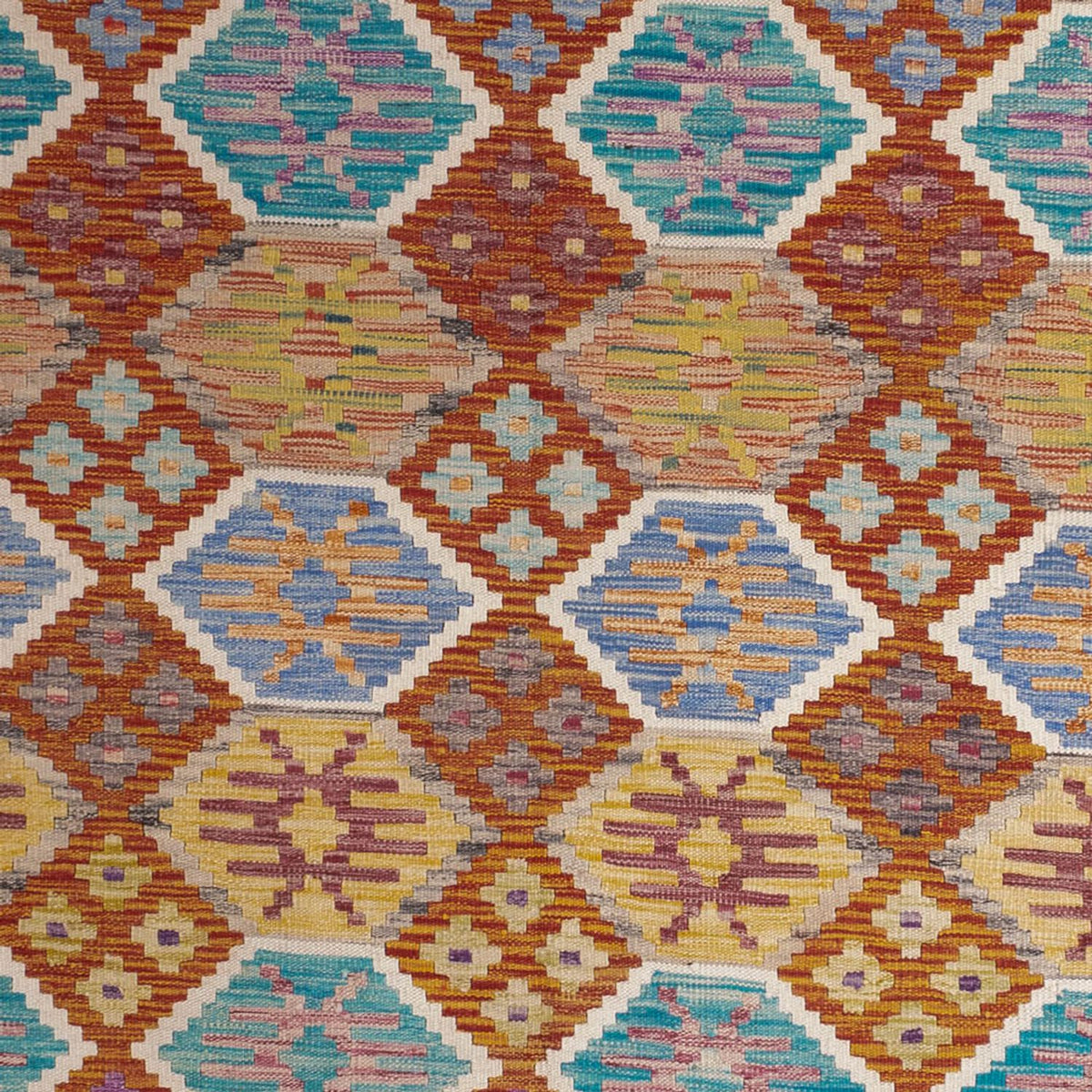 Kelim tapijt - Splash - 247 x 201 cm - veelkleurig