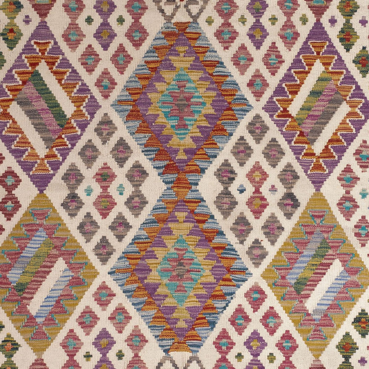 Kelim tapijt - Splash - 243 x 201 cm - veelkleurig