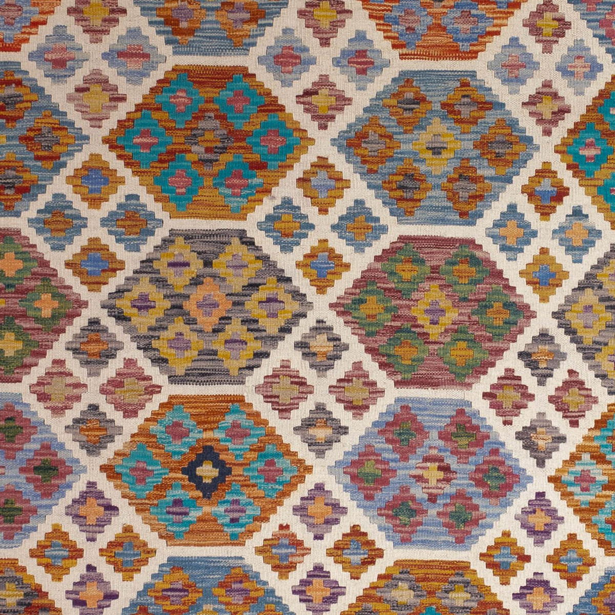 Kelim tapijt - Splash - 255 x 205 cm - veelkleurig