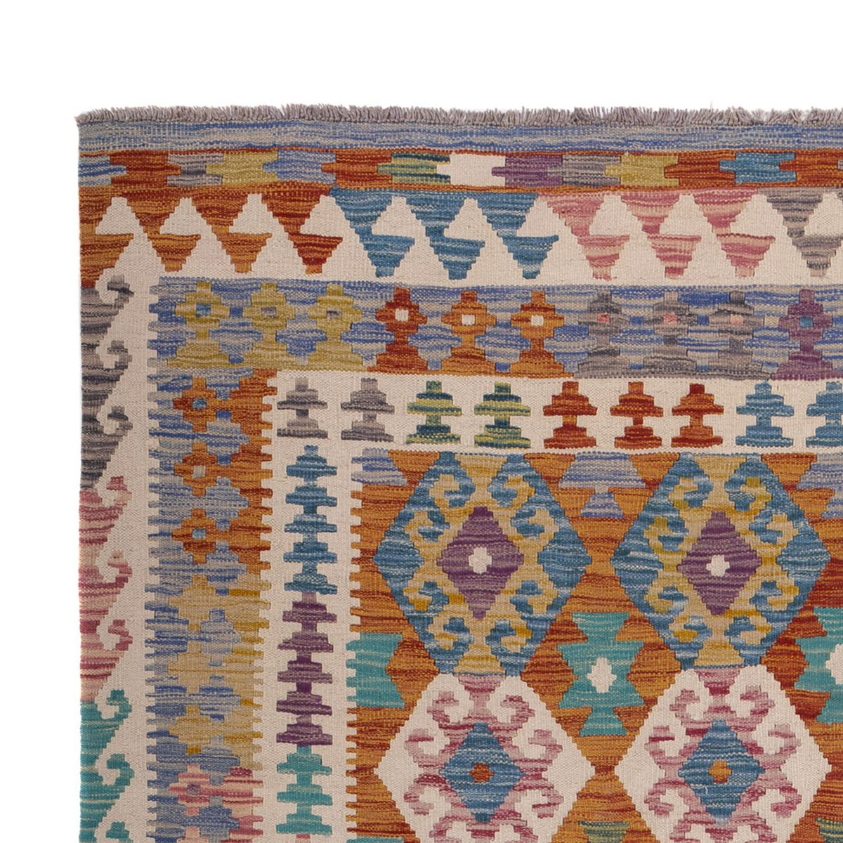 Kelim tapijt - Splash - 256 x 198 cm - veelkleurig