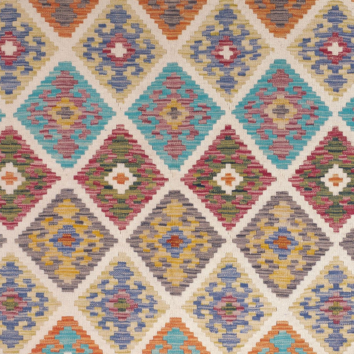 Kelim tapijt - Splash - 246 x 206 cm - veelkleurig