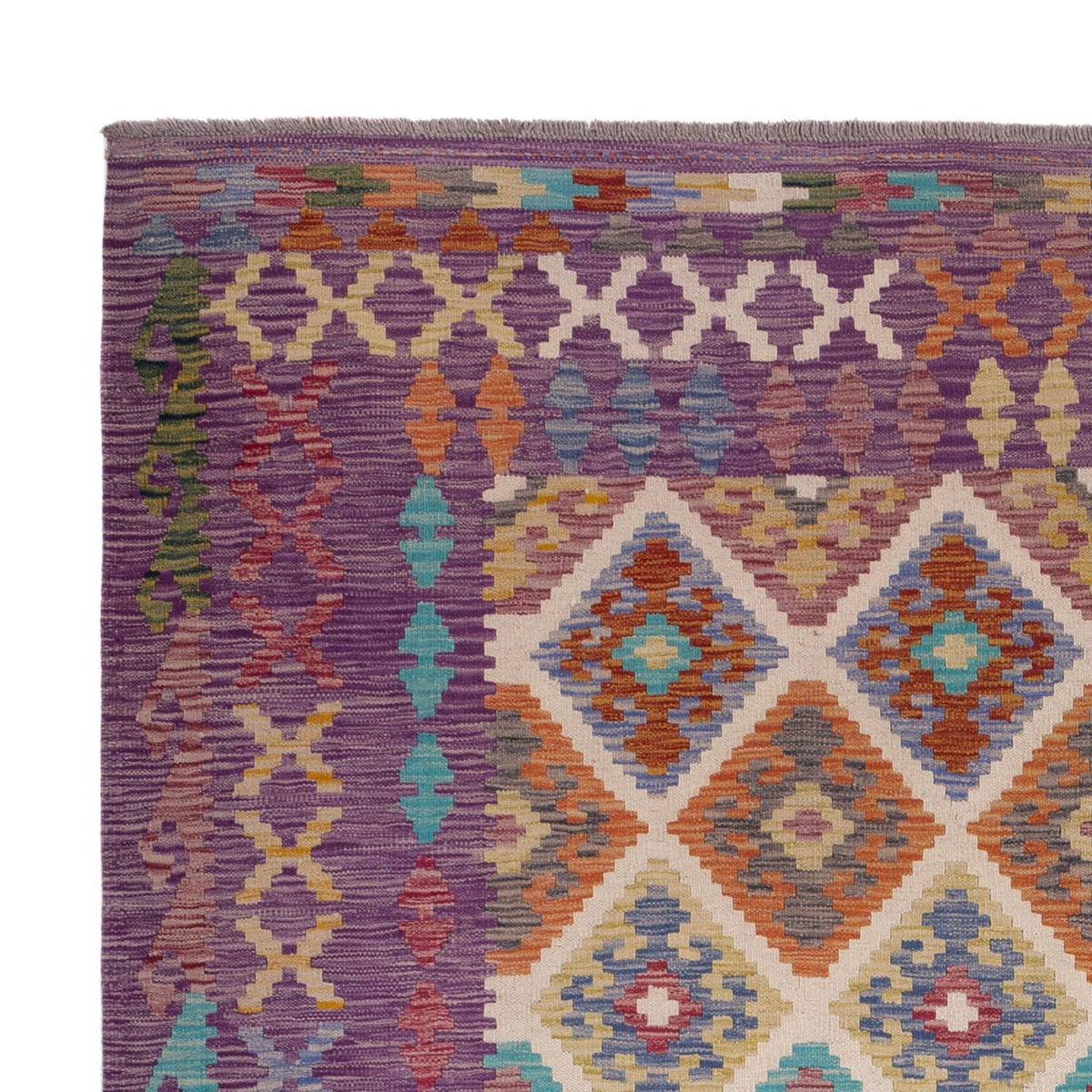 Kelim tapijt - Splash - 246 x 206 cm - veelkleurig